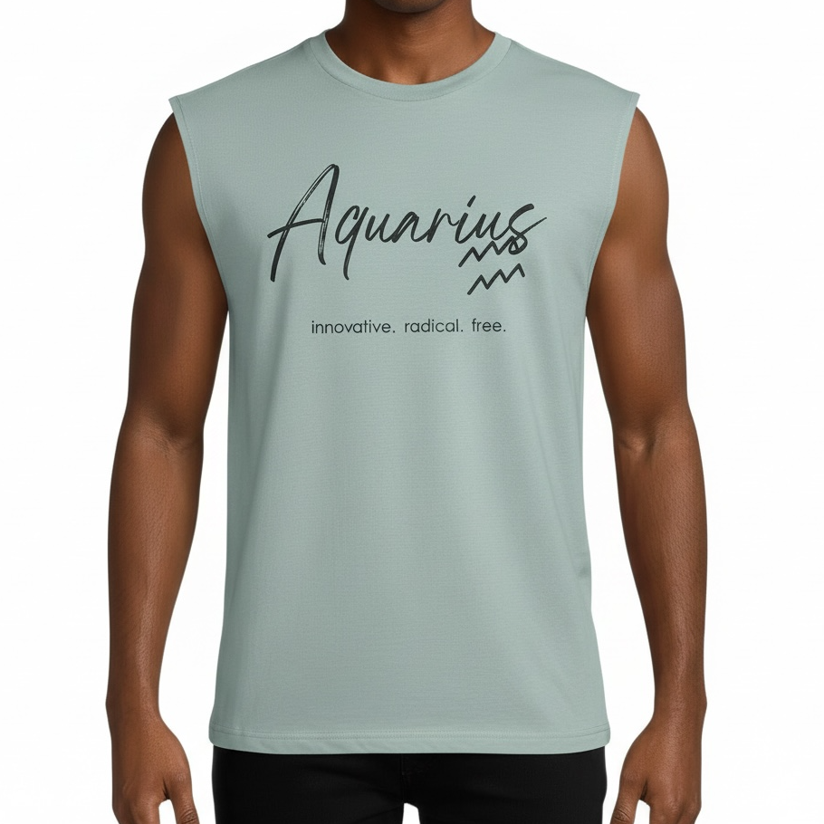 Star Sign Sleeveless Crew T-Shirt