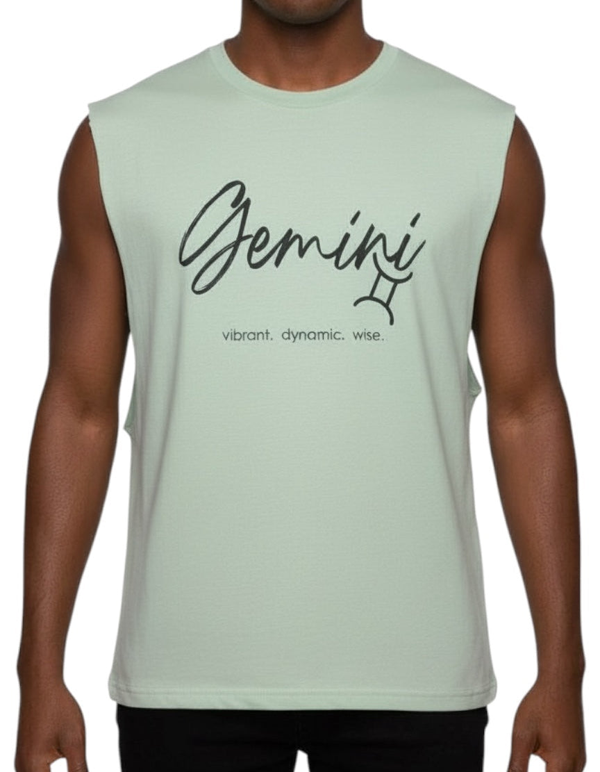 Star Sign Sleeveless Crew T-Shirt