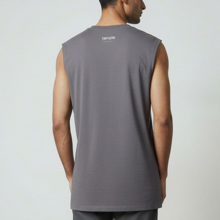 MUDRA Print Sleeveless Crew T shirt