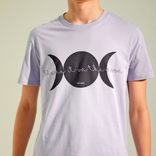 MOON Print Unisex Crew T shirt