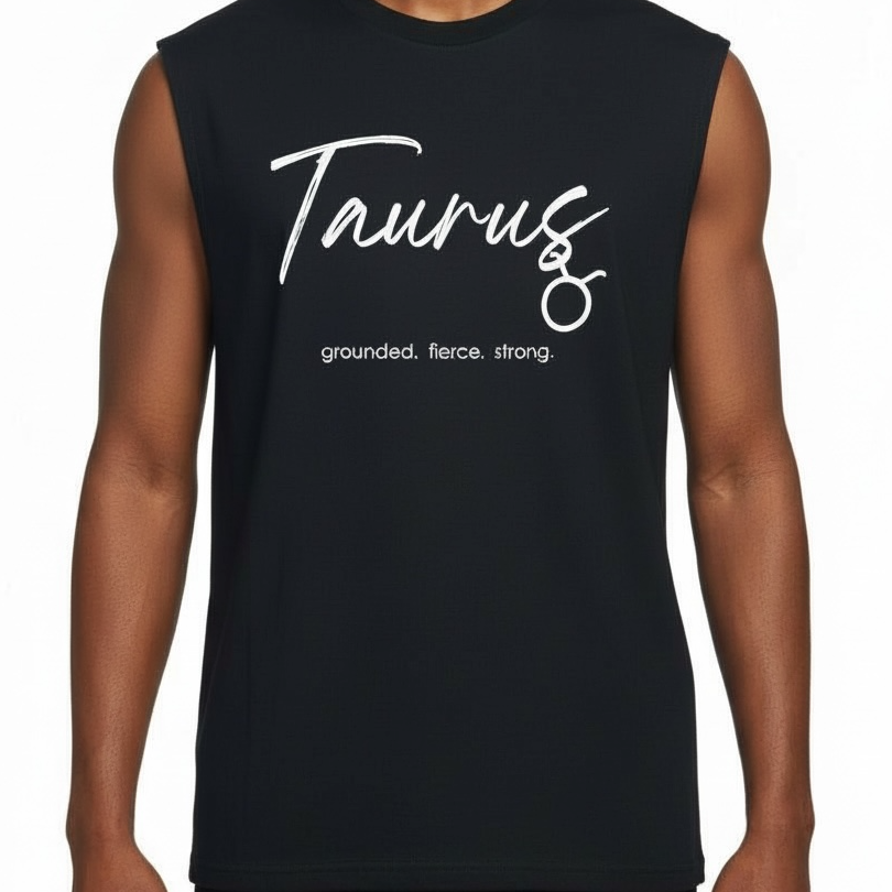 Star Sign Sleeveless Crew T-Shirt
