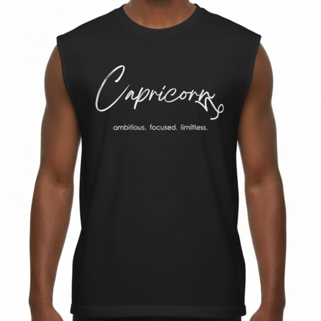 Star Sign Sleeveless Crew T-Shirt