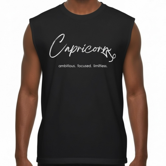 Star Sign Sleeveless Crew T-Shirt